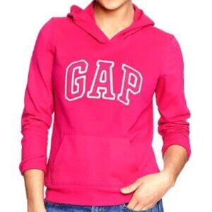 GAP Classic Y2K Vibe Pullover Hoodie with Front Pocket - Large in Vibrant Pink